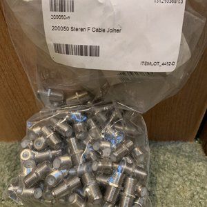 80 PCS F Coax Coaxial Cable Joiner Coupler Female Jack Adapter Connector 200-050